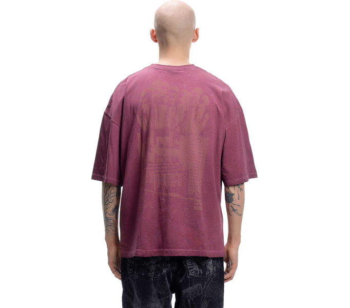 Футболка ISSAYA Omen Burgundy Garment Dyed