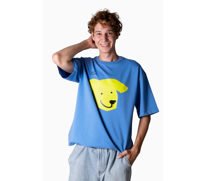 602 Yellow Big Dog blue OS футболка