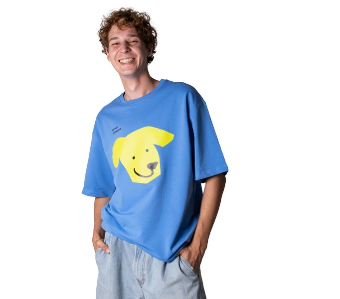 602 Yellow Big Dog blue OS футболка