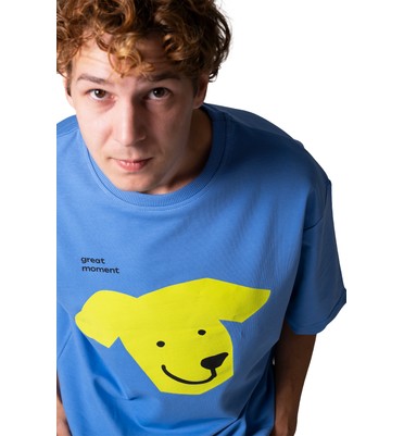 602 Yellow Big Dog blue OS футболка