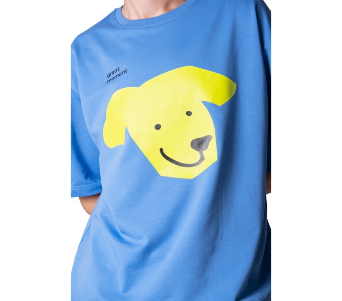 602 Yellow Big Dog blue OS футболка