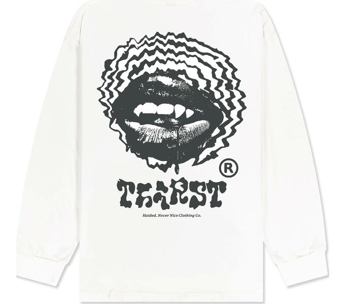 Лонгслив HAIDED "THIRST RLXD LS TEE ECRU"