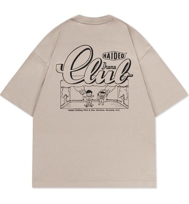 Футболка Haided "DRAMA CLUB RLXD HW TEE" grey.beige