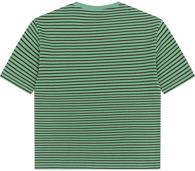 Футболка YMKASHIX Stripe зеленый/коричневый