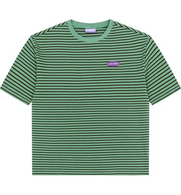 Футболка YMKASHIX Stripe зеленый/коричневый