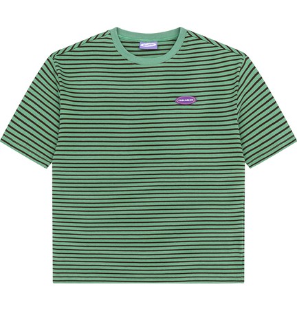 Футболка YMKASHIX Stripe зеленый/коричневый