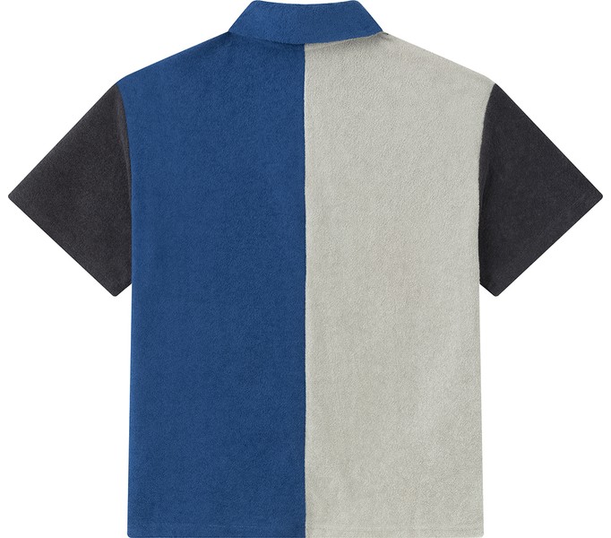 Футболка-поло YMKASHIX color block HTF синий/песочный