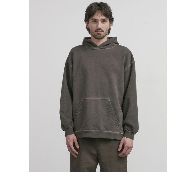 Худи GD с вышивкой s10e06 Washed Brown