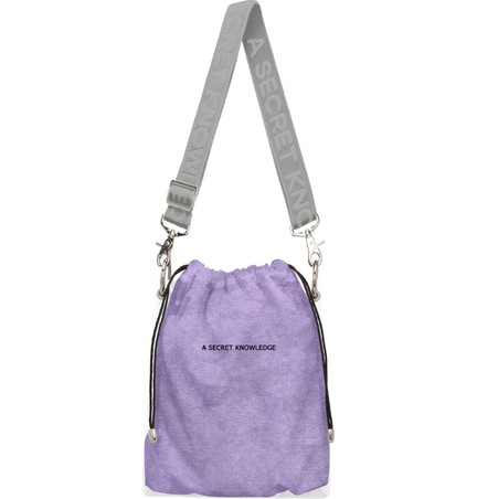 Сумка Medium Glassy Tub washed purple, серый ремень