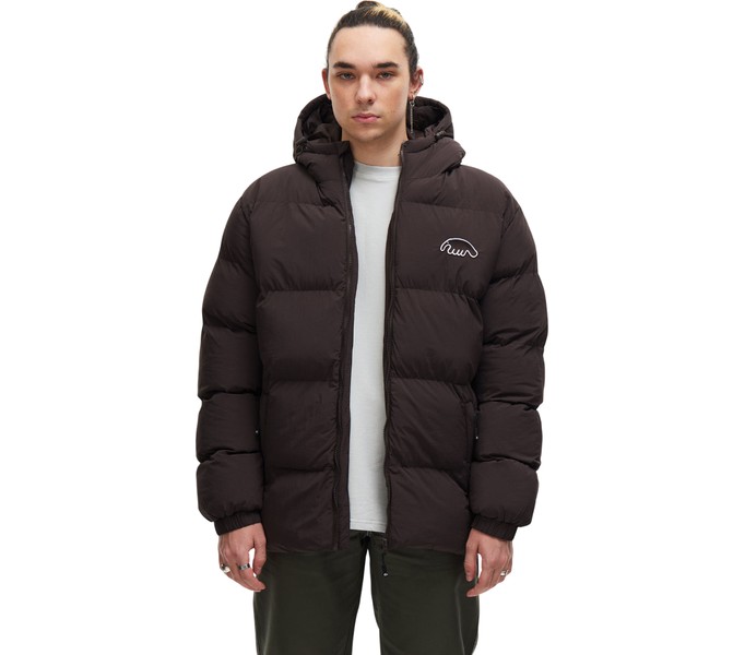 Куртка ANTEATER Downjacket-HoodedCrispy-Brown коричневая