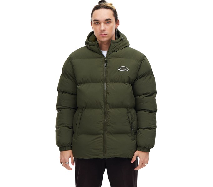 Куртка зеленая ANTEATER Downjacket-HoodedCrispy-Dark-Green 