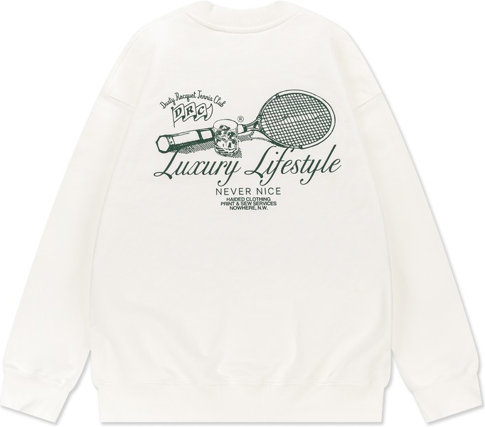 Свитшот DUSTY RACQUET RLXD HW SWT ecru белый унисекс