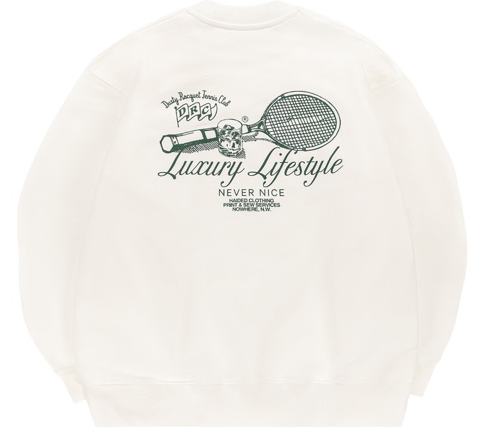 Свитшот DUSTY RACQUET RLXD HW SWT ecru белый унисекс