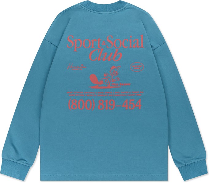 Лонгслив NICE BEAVER RLXD FIRM LS TEE синий унисекс