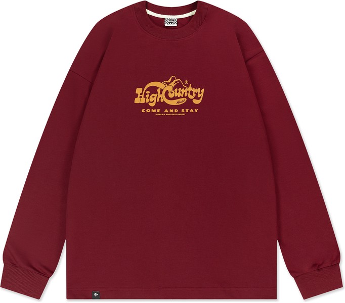 Лонгслив HIGH RLXD FIRM LS TEE бордовый унисекс