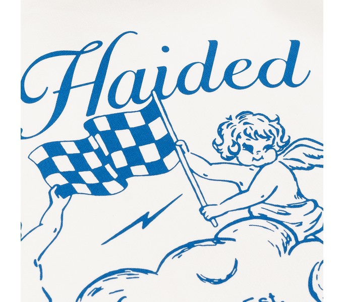 Худи CHECKERED FLAG RLXD HW HOD ecru белое унисекс