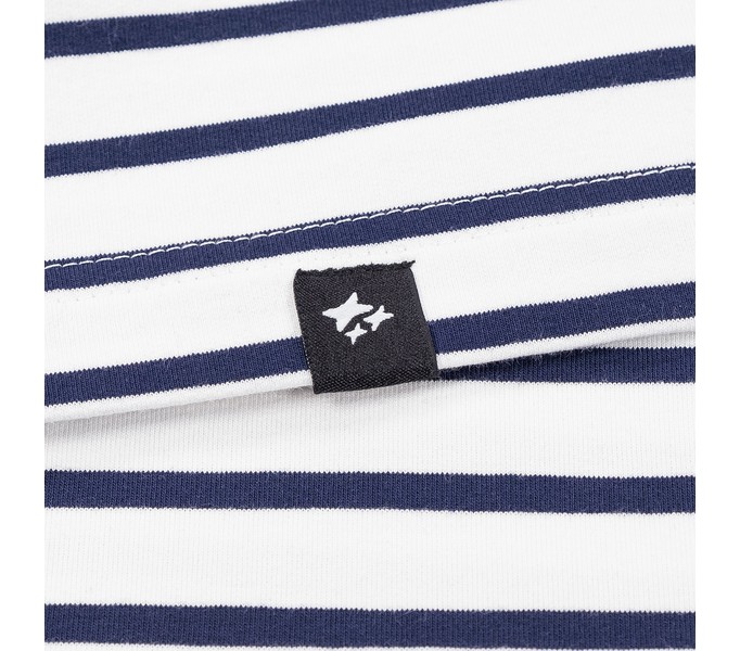 Лонгслив 155 RLXD FIRM LS TEE бело-синий в полоску унисекс