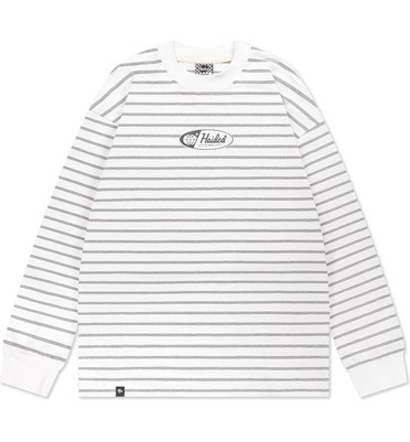 Лонгслив OFF WORLD RLXD FIRM LS TEE бело-серый в полоску унисекс