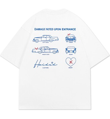 Футболка DAMAGE RLXD HW TEE белая унисекс