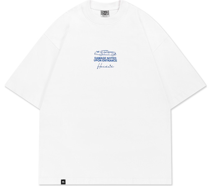 Футболка DAMAGE RLXD HW TEE белая унисекс