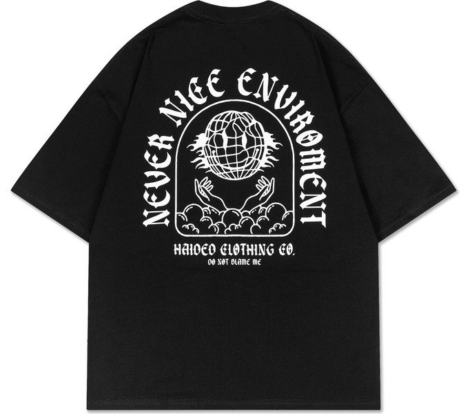 Футболка NICE BEAVER RLXD HW TEE чёрный унисекс