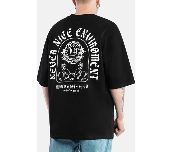 Футболка NICE BEAVER RLXD HW TEE чёрный унисекс