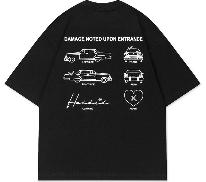 Футболка DAMAGE RLXD HW TEE чёрная унисекс