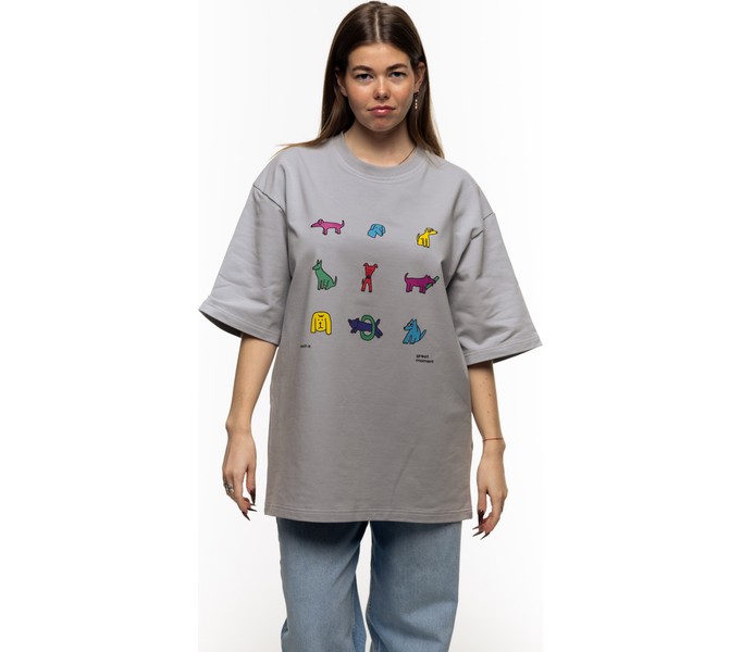 Футболка SGM Много Собак light grey светло-серая