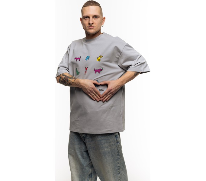 Футболка SGM Много Собак light grey светло-серая