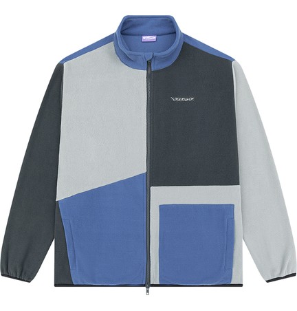 Свитшот YMKASHIX zip colorblock Ranger синий/графит/серый