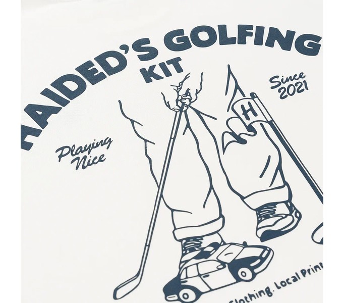 Футболка GOLFING KIT RLXD HW TEE ecru белая