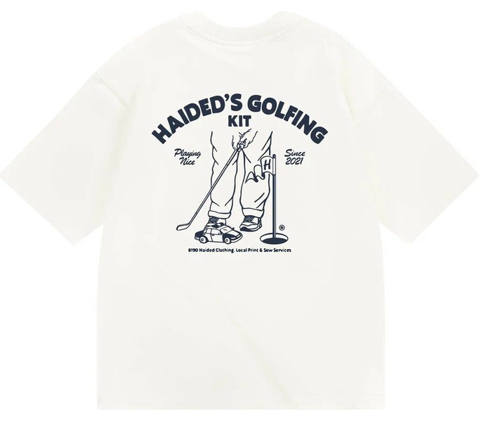 Футболка GOLFING KIT RLXD HW TEE ecru белая
