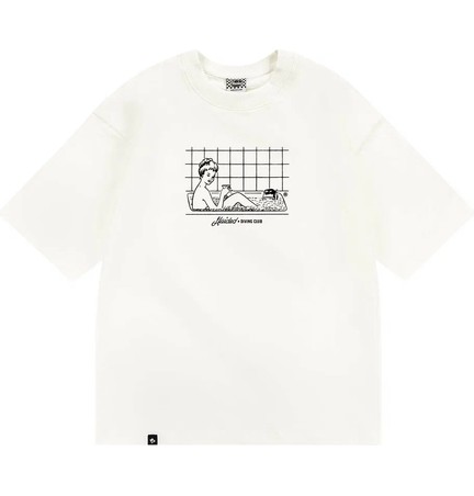 Футболка DIVING CLUB RLXD HW TEE ecru 