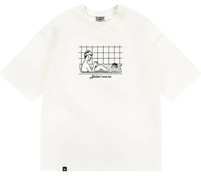 Футболка DIVING CLUB RLXD HW TEE ecru 