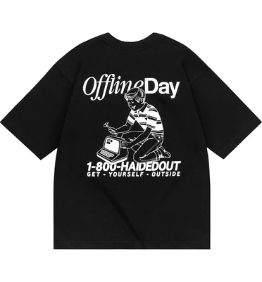 OFFLINE DAY RLXD HW TEE black футболка