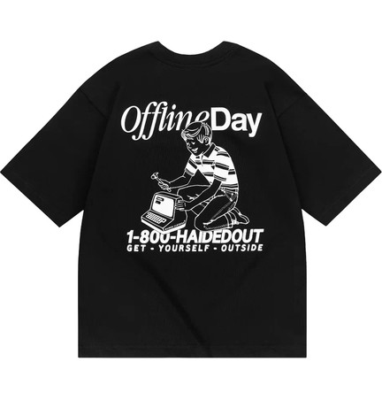 OFFLINE DAY RLXD HW TEE black футболка