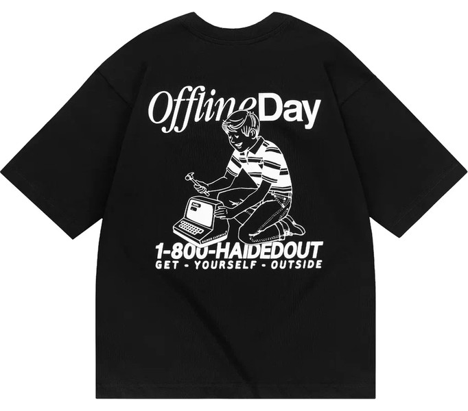 OFFLINE DAY RLXD HW TEE black футболка