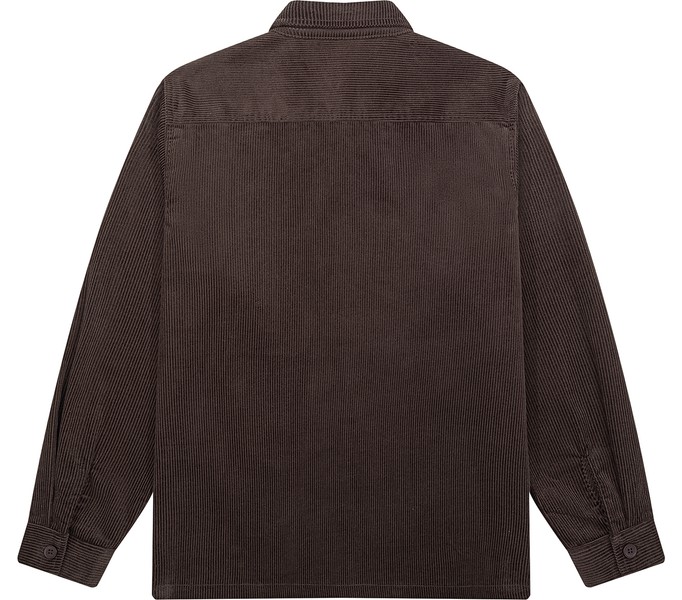 Рубашка YMKASHIX Velvet Button т.-коричневая