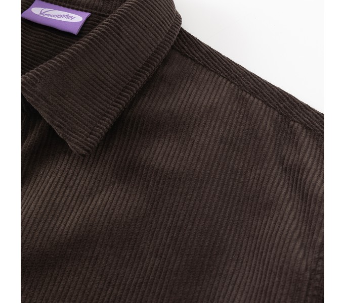 Рубашка YMKASHIX Velvet Button т.-коричневая