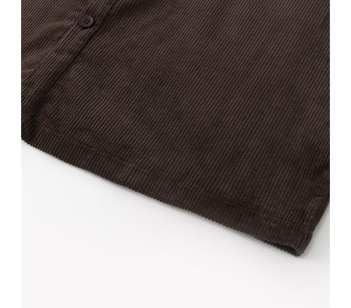 Рубашка YMKASHIX Velvet Button т.-коричневая