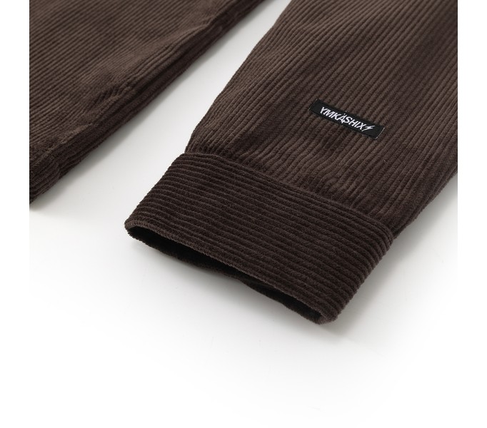 Рубашка YMKASHIX Velvet Button т.-коричневая