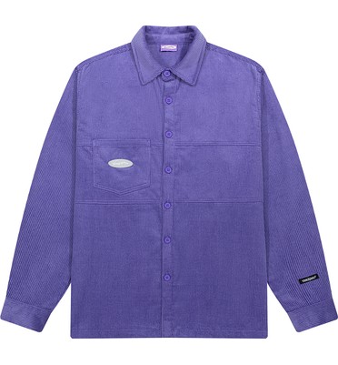 Рубашка YMKASHIX Velvet Button фиолетовая