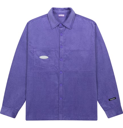 Рубашка YMKASHIX Velvet Button фиолетовая