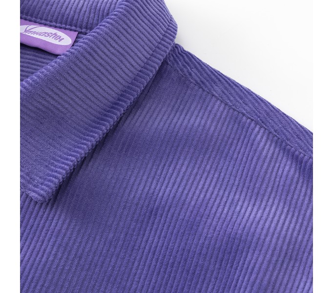 Рубашка YMKASHIX Velvet Button фиолетовая