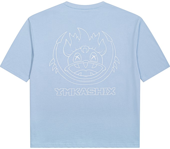 Футболка YMKASHIX 8-bit outline голубая