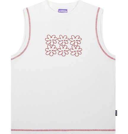 Майка YMKASHIX face flower белый