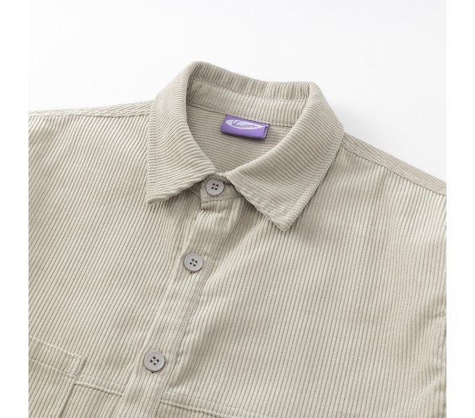 Рубашка YMKASHIX Velvet Button серая
